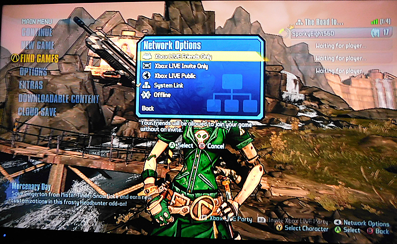 Borderlands 2 Network Options