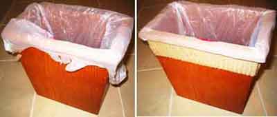 knit waste basket cover